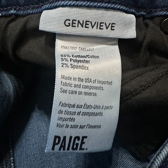Paige Womens Genevieve Flare Jeans Size 29 Dark Wash - Picture 3 of 4